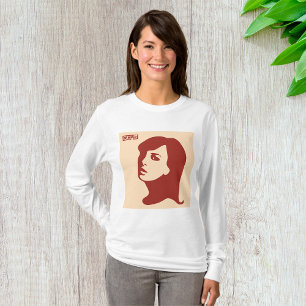 Retro 1960er Minimalistische Illustrationskunst T-Shirt