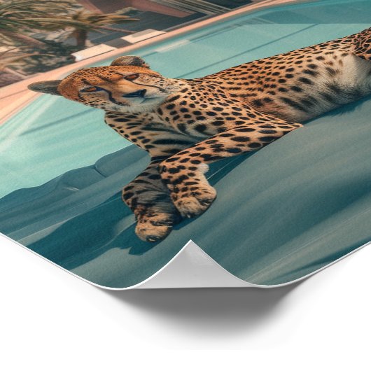 Retro 1960er Palm Tree Poster in Paul Fuentes Styl (Ecke)