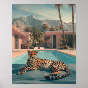 Retro 1960er Palm Tree Poster in Paul Fuentes Styl