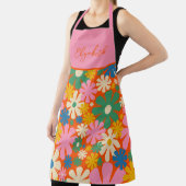 Retro 1960s Colorful Floral Pattern  Schürze (InSitu)