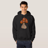 Retro 1960s Hippy Style Distressed Mushroom Graphi Hoodie (Vorne ganz)