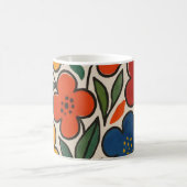 Retro 1960s Style Floral Pattern Kaffeetasse (Mittel)
