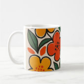 Retro 1960s Style Floral Pattern Kaffeetasse (Links)