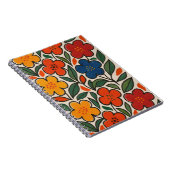 Retro 1960s Style Floral Pattern Notizblock (Rechte Seite)