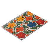 Retro 1960s Style Floral Pattern Notizblock (Linke Seite)
