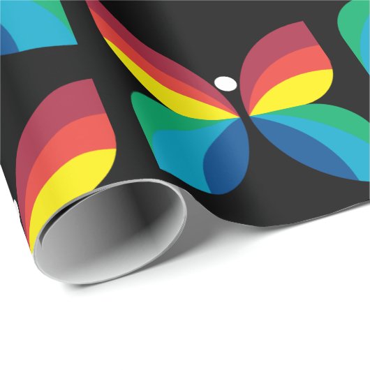 Retro 1966-1974 geschenkpapier (Rolleneckpunkt)