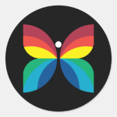 Retro 1966-1974 runder aufkleber (Vorderseite)