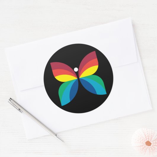 Retro 1966-1974 runder aufkleber (Umschlag)