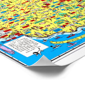 Retro 1966 Ohio Department of Highways Karte Poster (Ecke)