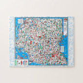 Retro 1966 Ohio map jigsaw puzzle 11"x14"252 pcs (Horizontal)