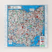 Retro 1966 Ohio map jigsaw puzzle 20"x20"676 pcs (Vertikal)