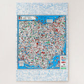 Retro 1966 Ohio map jigsaw puzzle 20"x30" 1014 pcs (Vertikal)
