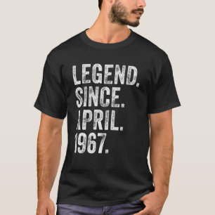Retro 1967 Geburtstag April Geborene Legende seit  T-Shirt