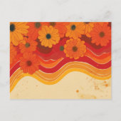 Retro 1970 50. Hochzeitstag Save the Date Postkarte (Rückseite)