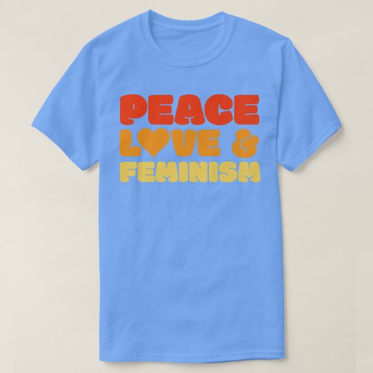 Retro 1970 60er Liebe Radikaler Feminist Proud Fem T-Shirt (Design vorne)