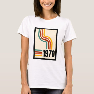 Retro 1970 Fett Linien - Vintage Rücken Kunst T-Shirt