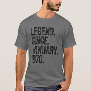 Retro 1970 Geburtstag Januar Geborene Legende seit T-Shirt