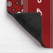 Retro 1970 Rote Blume Mousepad (Ecke)