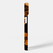 Retro 1970er Brown & Orange Pilze & Blume Case-Mate iPhone Hülle (Rückseite / Rechts)