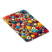 Retro 1970er bunte Kreise Magnet (Rechte Seite)
