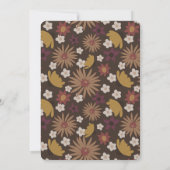 Retro 1970er Floral 50 & Fabulous Birthday Invitat Einladung (Rückseite)