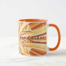 Retro 1970er Jahre Club Sunburst Custom Monogramm 