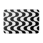 Retro 1970er Jahre Design Wavy Op-Art Stripe Muste Badematte (Vorderseite)