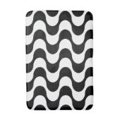 Retro 1970er Jahre Design Wavy Op-Art Stripe Muste Badematte (Vorderseite Vertikal)