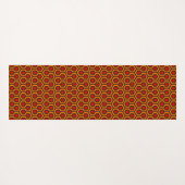 Retro 1970er Jahre Orange Red Abstrakt Pattern Roo Yogamatte (Rückseite (Horizontal))