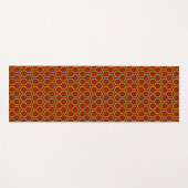 Retro 1970er Jahre Orange Red Abstrakt Pattern Roo Yogamatte (Vorderseite (Horizontal))