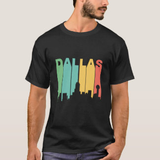 Retro 1970er Jahre Style Dallas Texas Skyline Hood T-Shirt