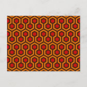 Retro 1970er Orange Red Abstrakt Pattern Room 237 Postkarte (Vorderseite)
