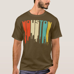 Retro 1970er Stil Houston Texas Skyline T-Shirt