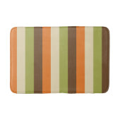 Retro 1970er Streifen grün, orange, braun, creme Badematte (Vorderseite)