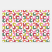 Retro 1970er Weihnachtsgeschenk Geschenkpapier Set (Vorderseite 2)