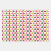 Retro 1970er Weihnachtsgeschenk Geschenkpapier Set (Vorderseite)