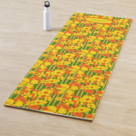 Retro 1970er Yoga Mat Yoga Blume Yogamatte