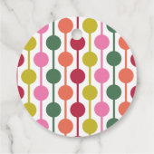 Retro 1970s Geometric Pattern Christmas Geschenkanhänger (Rückseite)