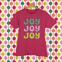 Retro 1970s Lettering Joy Christmas Graphic