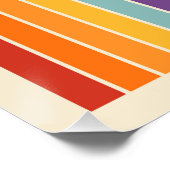 Retro 1970s Style Arched Stripes Geometric Pattern Poster (Ecke)