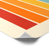 Retro 1970s Style Arched Stripes Geometric Pattern Poster (Ecke)