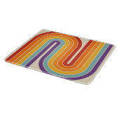 Retro 1970s Style Arched Stripes Geometric Pattern Schneidebrett (Ecke)