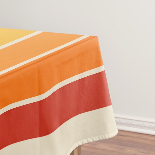 Retro 1970s Style Arched Stripes Geometric Pattern Tischdecke (Beispiel)
