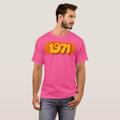 Retro 1971 Pop Art Year in 70er Style T-Shirt (Vorne ganz)