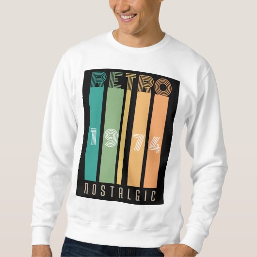 Retro 1974 nostalgisch sweatshirt (Vorderseite)