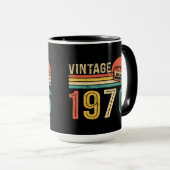 Retro 1976 Birthday Music Cassette Tape Bday Gift Tasse (VorderseiteRechts)
