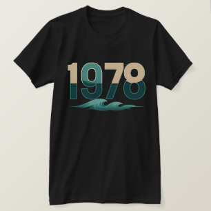 Retro 1978 Ozeanwelle Grafik T-Shirt
