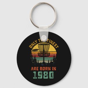 Retro 1980 40. Geburtstags Disc Golf Geschenk 40 J Schlüsselanhänger