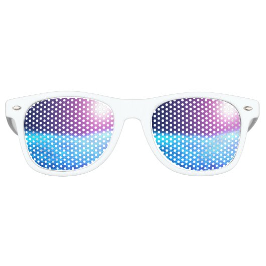 Retro 1980 synthwave glühende Neonlichtlandschaft Partybrille (Vorderseite)