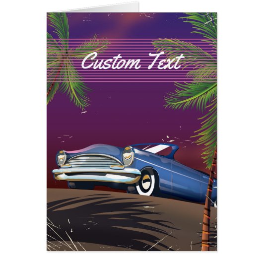 Retro 1980er Autoneonposter (Vorne)